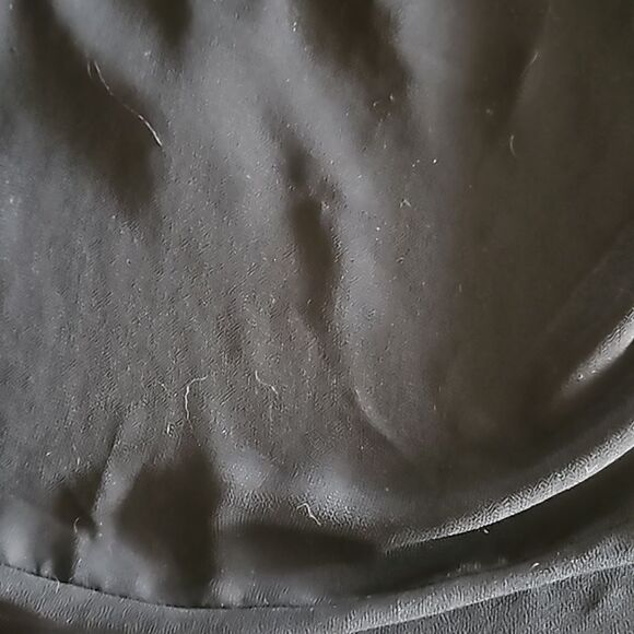 WHBM Black Floral Blouse Women's Small V-Neck Embellished Romantic Top - Picture 7 of 10